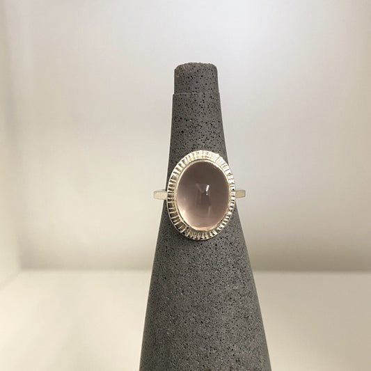 Rose Quartz Cabochon Ring