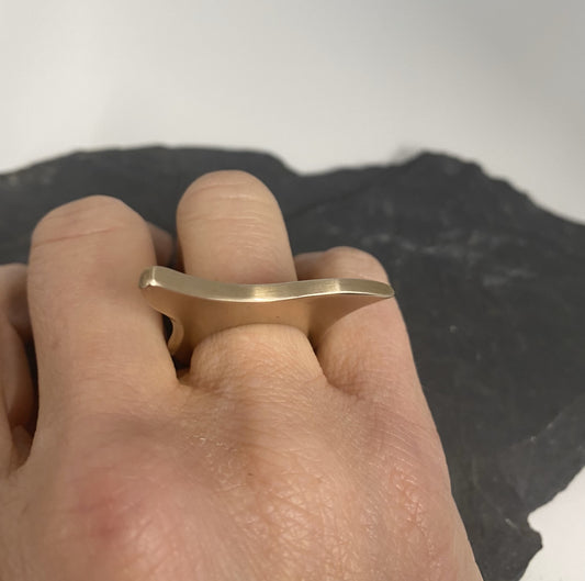 Bronze Stacker Wave Ring